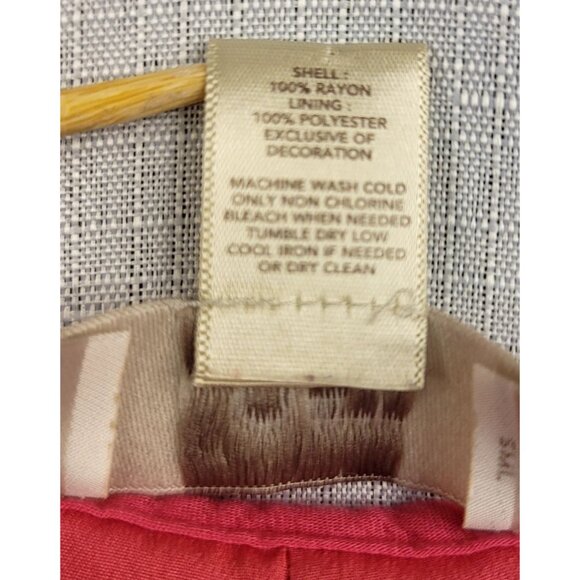 Loft Outlet Womens Sleeveless Magenta Lined Lace-Trimmed A-Line Sundress Small - Picture 6 of 8